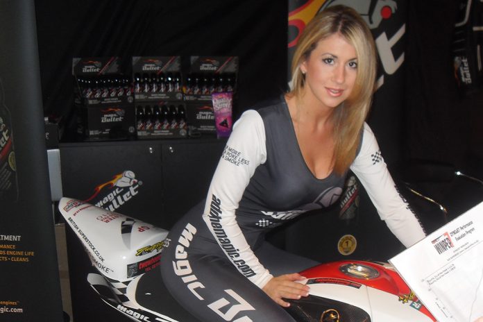 Promotional Models With Motorcycle Live At Nec Birmingham On Nov 2009