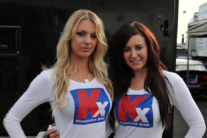 Promotional Models With Kx Energy At Brit Car 24hr In Silverstone On Oct 2010