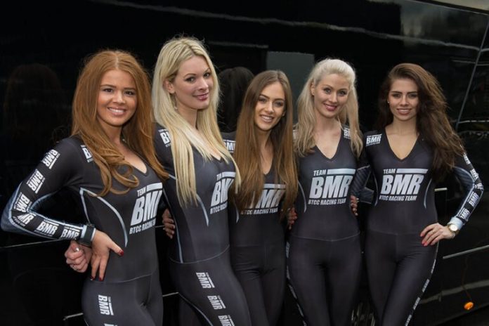 Grid Girls With Bmr Btcc At Brands Hatch Btcc On 5th April 2015