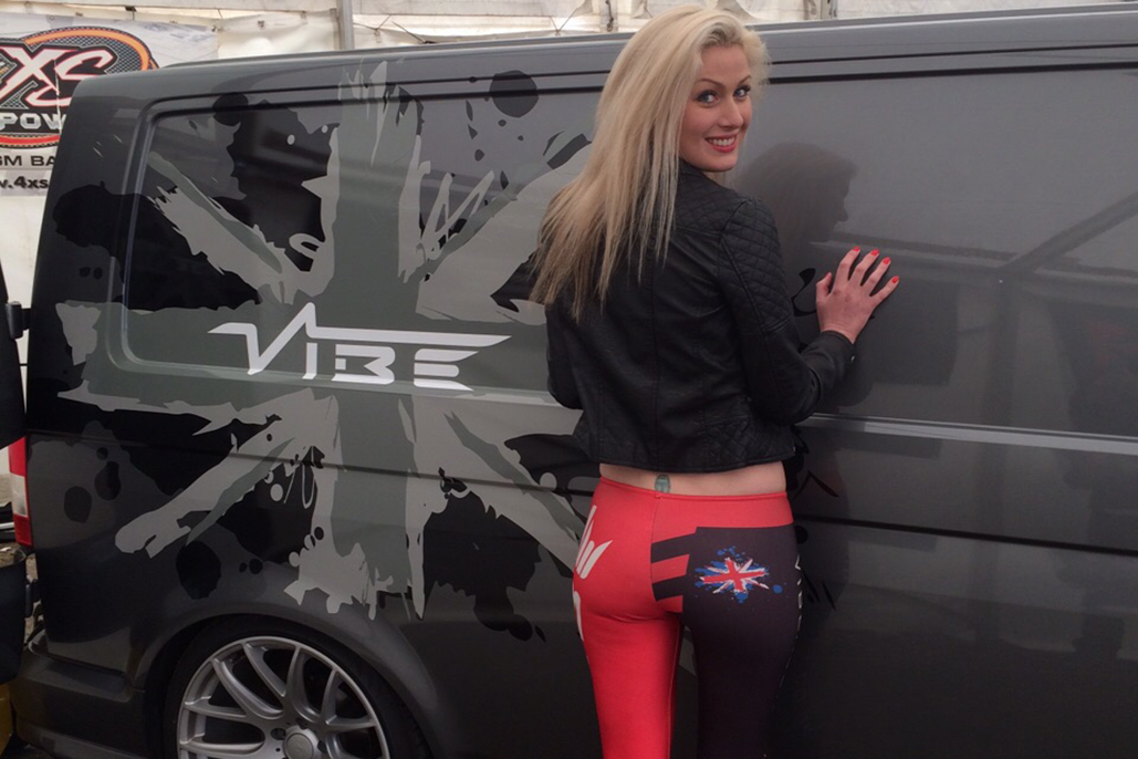 Promotional Model With Vibe Car Audio At The Emma Uk Championships 2015