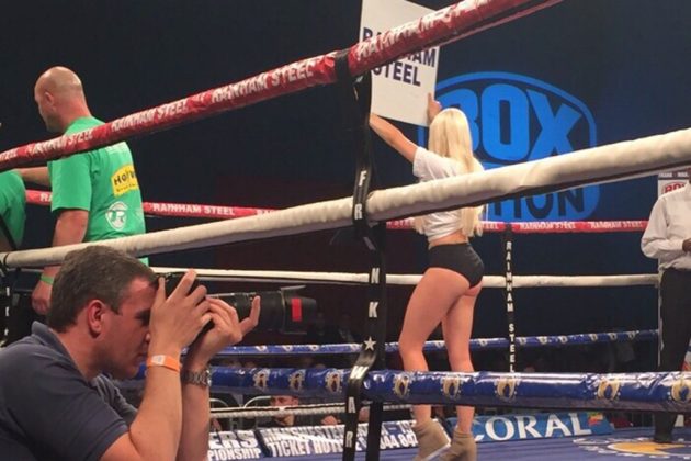 Ring Girls With Queensbury Promotions In Harrow On 30th October 2015