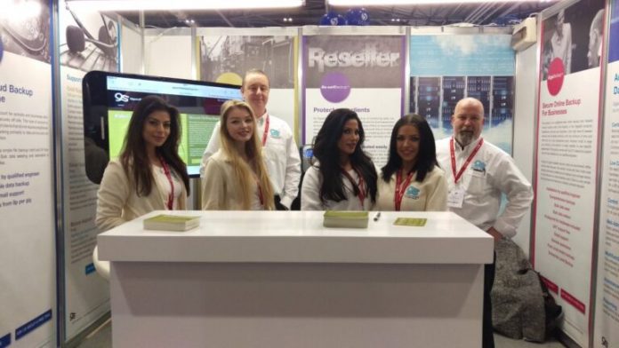Promotional Models With Gigasoft Data Backup At Bett 2016 In London Excel