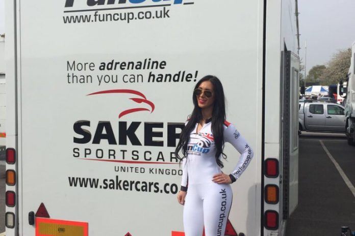 Grid Girl With Fun Cup Uk 2016 At Oulton Park In May 2016