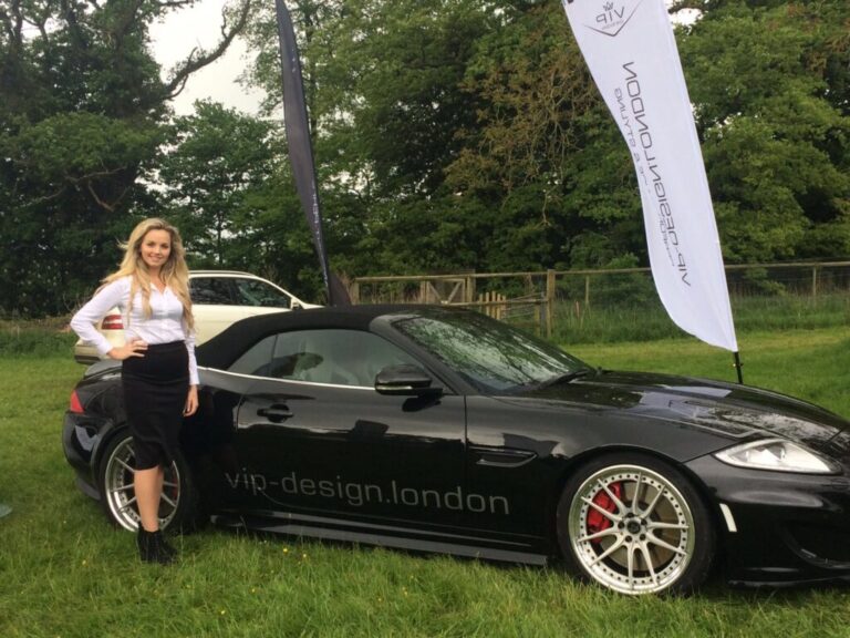 Promo Model With Vip Design London For The Cotswold Jaguar Festival 2016 At Sudely Castle