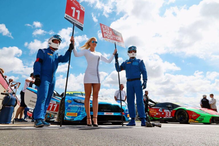Grid Girls With Tf Sport At Snetterton For British Gt On 7th August 2016