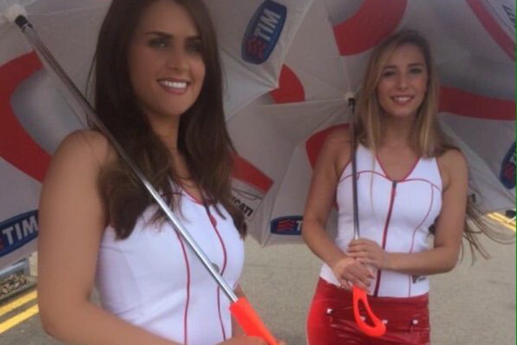 Grid Girls With Ducati Motogp For Motogp At Silverstone On August 2015 01