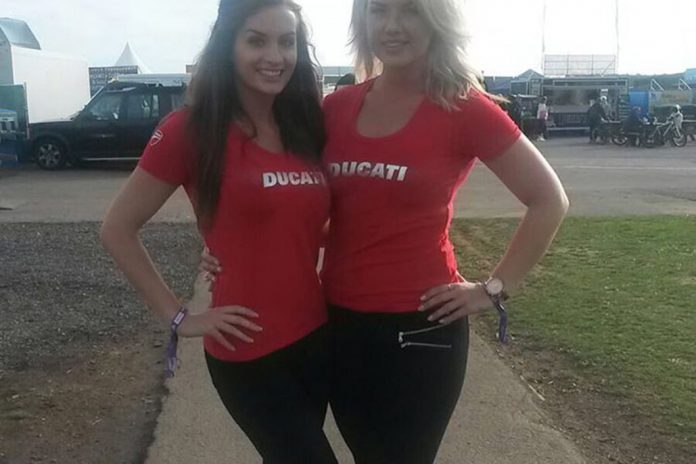 Grid Girls With Ducati Uk For Motogp At Silverstone On August 2015 01