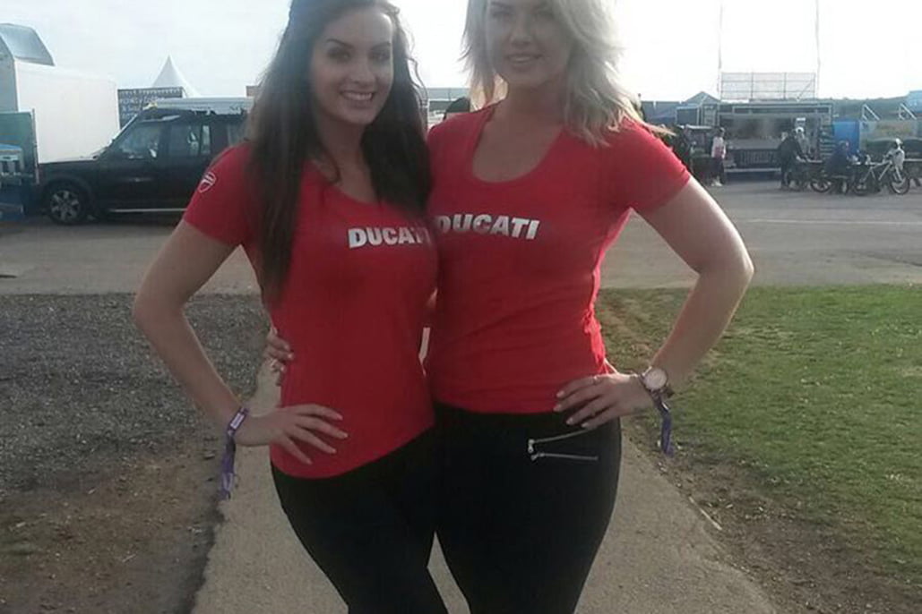 Grid Girls With Ducati Uk For Motogp At Silverstone On August 2015 01