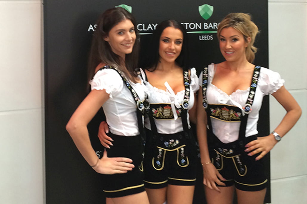 Promotional Model For Aston Barclay At Their Oktoberfest Auction Event 2015 01