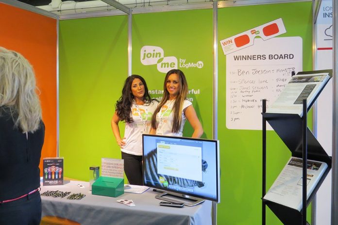 Promotional Models With Joinme By Logmein At The Insight Technology Show 2015 01